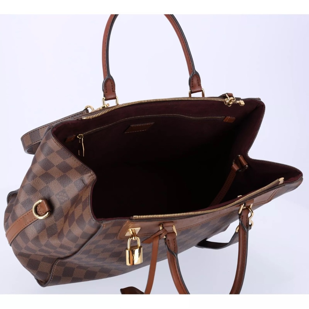Louis Vuitton Damier Greenwich Brown Top Zip Tote N41337 - Picture 9 of 14